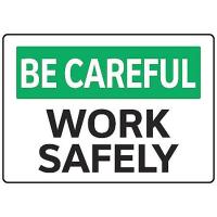 8VRZ7 Warning Sign, 7 x 10In, BK and GRN/WHT, ENG