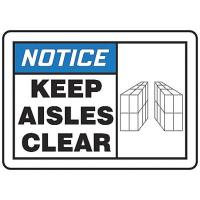 9NX93 Notice Sign, 10 x 14In, BL and BK/WHT, ENG