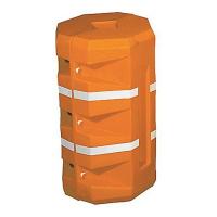 8VTN4 Column Protector, Round, Orange, 46 In