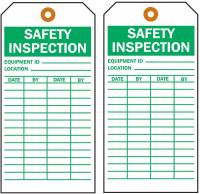 5KR79 Saf Inspection Tag, 5-3/4 x 3 In, Brs, PK10
