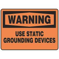 9GDU8 Warning Sign, 10 x 14In, BK/ORN, PLSTC, ENG