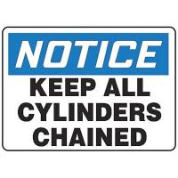 9PYD4 Notice Sign, 10 x 14In, BK and BL/WHT, AL