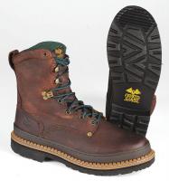 8D426 Work Boots, Pln, Mens, 8-1/2, Brown, 1PR