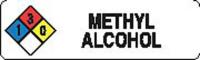 8VZY3 Item Haz Chem Label, Methyl Alcohol, PK250