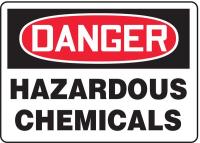 8NKE9 Danger Sign, 10 x 14In, R and BK/WHT, PLSTC