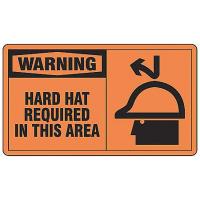 8TJF3 Warning Sign, 7 x 10In, BK/ORN, PLSTC, ENG