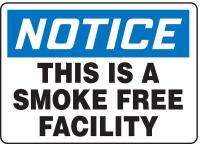 9CHJ7 Notice No Smoking Sign, 7 x 10In, AL, ENG
