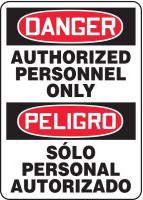 8WRM0 Danger Sign, 14 x 10In, R and BK/WHT, PLSTC