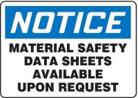 8WT46 Notice Sign, 10 x 14In, BL and BK/WHT, ENG