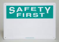 8WTT3 Caution Sign, 10 x 14In, GRN/WHT, SAF First