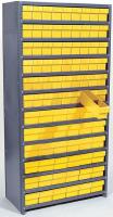 8WX25 Steel Shelving Unit, Yellow, Steel