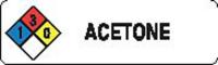 8X606 Item Haz Chem Label, Acetone, PK250