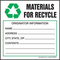 8EXX7 Hazardous Waste Label, 6 In. H, PK 250