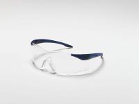 8XA14 Safety Glasses, Clear Lens, Frameless, Blue