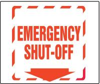 8XAL3 Emergency Sign, 8 x 8In, R/WHT, PS, ENG