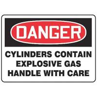 9EPV2 Danger Sign, 7 x 10In, R and BK/WHT, ENG