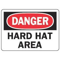 9TD39 Danger Sign, 7 x 10In, R and BK/WHT, PLSTC