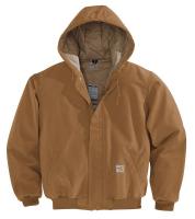 8GCA0 Flame-Resistant Jacket w/Hood, Ins, Brn, S