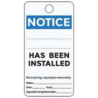 8XPZ2 Notice Tag, 5-3/4 x 3 In, Vinyl, PK25