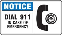 9EU05 Notice Emergency Sign, 7 x 10In, AL, ENG