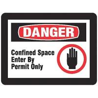 8Y049 Danger Sign, 10 x 14In, R and BK/WHT, ENG