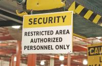 8PG82 Security Sign, 7 x 10In, YEL and BK/WHT