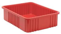 8Y473 Dividable Container, 22-1/2Lx17-1/2W, Red