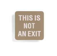 8Y758 No Exit Sign, 5-1/2 x 5-1/2In, WHT/BK, ENG