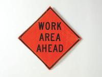 8Y932 Road Sign, Work Area Ahead, 36 x 36In