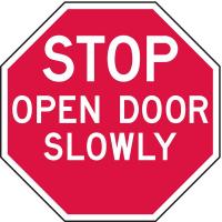 9E162 Stop Sign, 6 x 6In, WHT/R, AL, ENG, Text, SURF