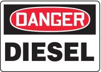 8YCH7 Danger Sign, 10 x 14In, R and BK/WHT, DSL