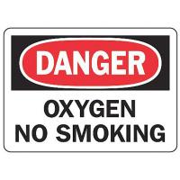 9UCP8 Danger No Smoking Sign, 7 x 10In, ENG, Text