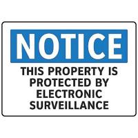 8YDA0 Notice Security Sign, 7 x 10In, ENG, Text