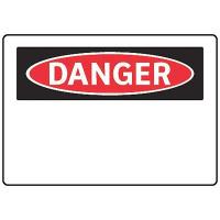 9WU12 Danger Sign, 7 x 10In, R and BK/WHT, BLK