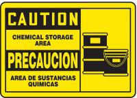 8YE56 Caution Sign, 10 x 14In, BK/YEL, PLSTC, SURF