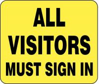 8YFD4 BARRIER POST SIGN ALL VISITORS 11