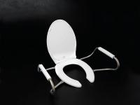 8YRU7 Toilet Seat, W/Side Arms, White, Open Front