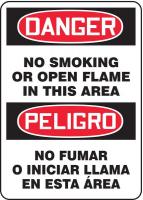 8RMG2 Danger No Smoking Sign, 10 x 14In, POL THN