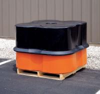 8ZCR5 Four Drum Spill Container, Black