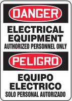 8ZD66 Danger Sign, 14 x 10In, R and BK/WHT, AL