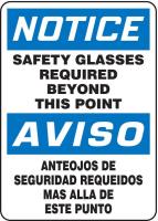 8MYY5 Notice Sign, 14 x 10In, BL and BK/WHT, Text