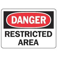 9F805 Danger Sign, 7 x 10In, R and BK/WHT, AL, ENG