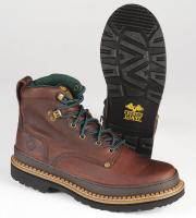 9WPR5 Work Boots, Pln, Mens, 8-1/2W, Brown, 1PR