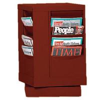 8ZFF3 Literature Rack, Burgundy, 20 Compartments
