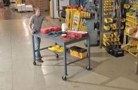 8EKY6 Mobile Workbench, Yellow, 35x72x36In, Steel