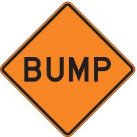 8ZMY0 Road Sign, Bump, 30 x 30In