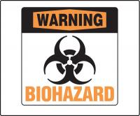 13R240 Warning Biohazard Sign, 7 x 7In, Biohazard