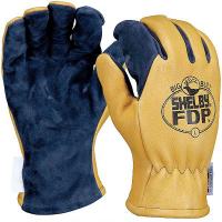 9DV76 Firefighters Gloves, L, Pigskin Lthr, PR