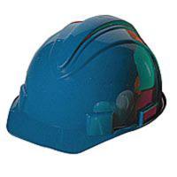 8ZR45 Hard Hat, FrtBrim, Slotted, 4Rtcht, Blue