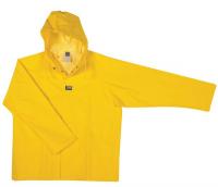 8EUK9 Rain Jacket with Hood, Yellow, XL